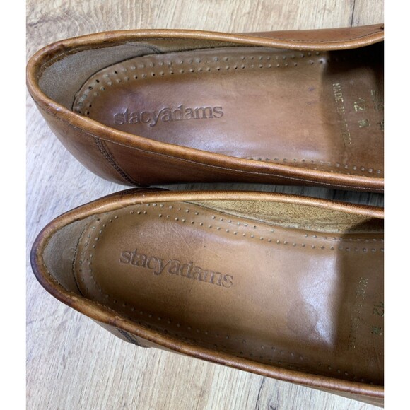 Stacy Adams Men Leather Slip-On Loafers Multi-Colored Brown Basketweave Vamp 12M main image 6